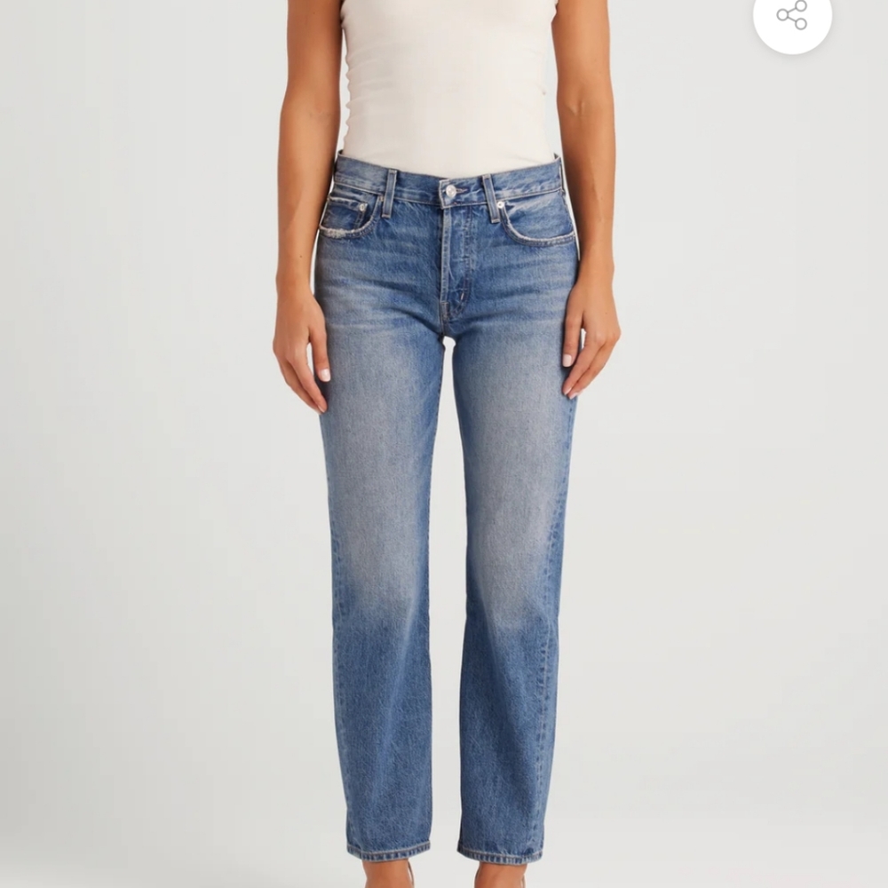 Edwin Tash Relaxed Blue wash straight leg size 24 classic preppy 90s style